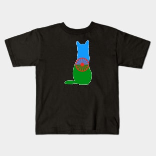 Romani Cat Flag Kids T-Shirt